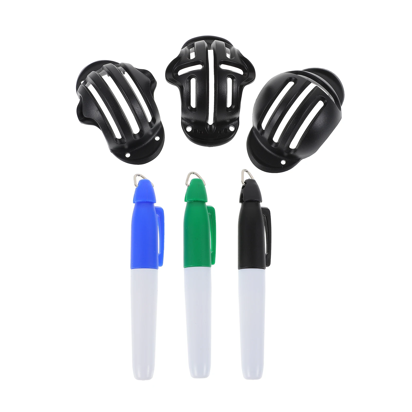 Golf Line Drawing Set Plastic Golf-ball Liner Marker Pen Alignment Tool Lightweight Translucent Clamp Design Stable