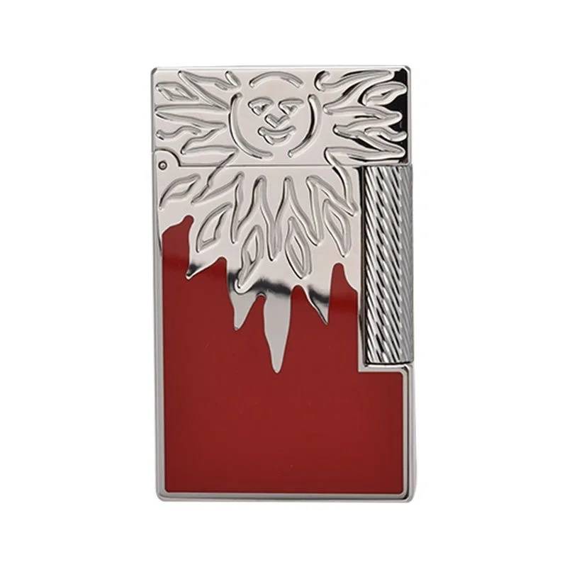 S.T. Dupont Limited Edition Sunburst Gold and Red Lighter Collection