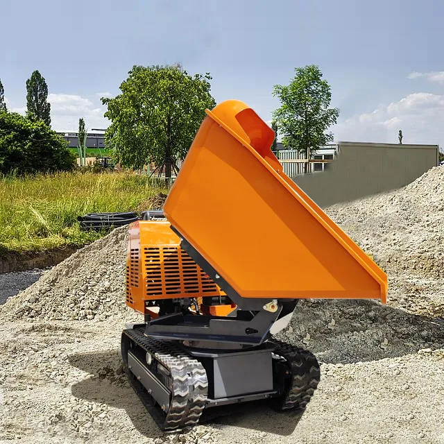 Mini-Dumper, Raupe, kleiner Gummi-Raupen-Transportwagen, Mini-Raupen-Dumper, drehbar, Heben, 1200 kg, mit CE-EPA-Motor