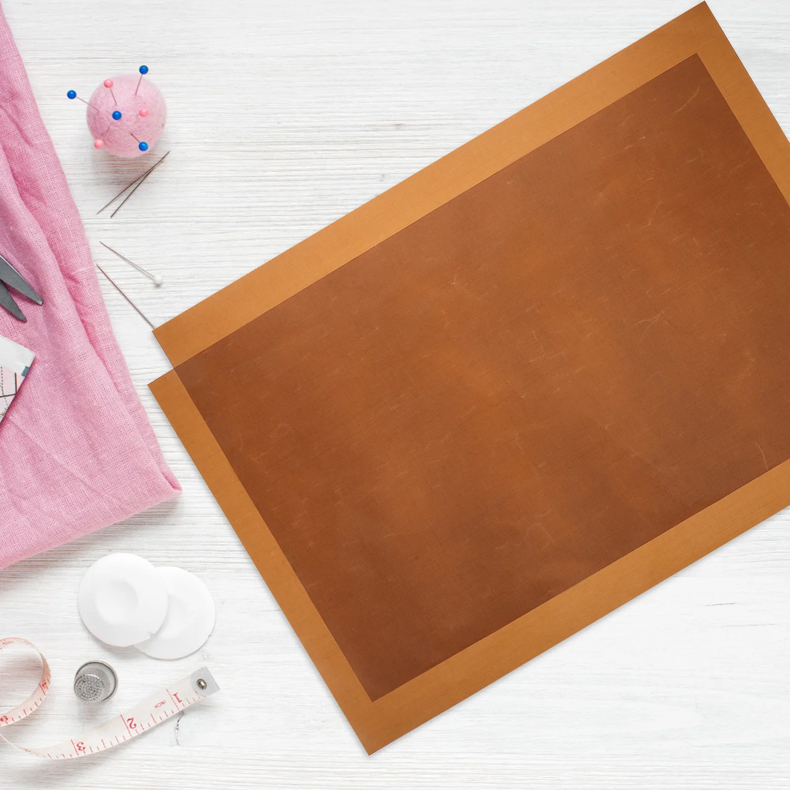 

2pcs Heat Resistant Non-Stick Transfer Sheets High Temperature Insulation Pads For Heat Press Ironing Roasting Crafting Baking