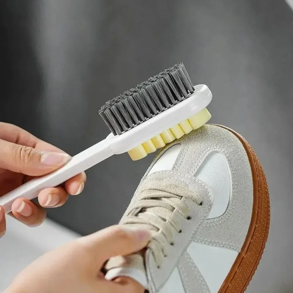 1pc Suede Cleaning Brush, Long Handle 2-Sided Rubber, Eraser for Boots, Shoes, Bags, Stain Removal, Durable, Shoe Care Tool