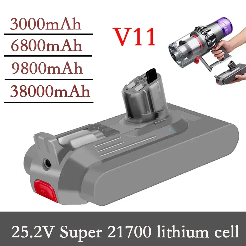 

38000mAh Dyson V11 Battery Absolute V11 Animal Lithium Ion Vacuum Cleaner Rechargeable Battery Super Lithium Battery