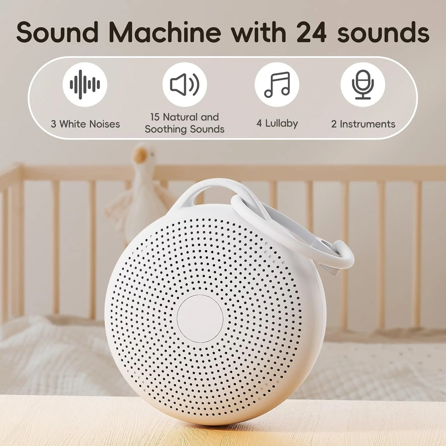 New White Noise Machine with RGB Night Light Timed Shutdown Sleep Sound Machine For Sleeping Relaxation For Baby Adult Office