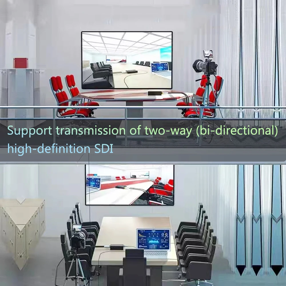 Mini Bidirectional HD/3G-SDI Fiber Extender SDI Over Fiber Converter Broadcast Level Fiber Transceiver Single Mode 20km