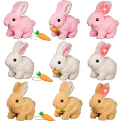 6Inch Konijn Interactieve Elektrische Pluche Bunny Walking Wiggle Oren Gevulde Pop Voor Kinderen Baby Verjaardag Kerstspeelgoed Cadeau