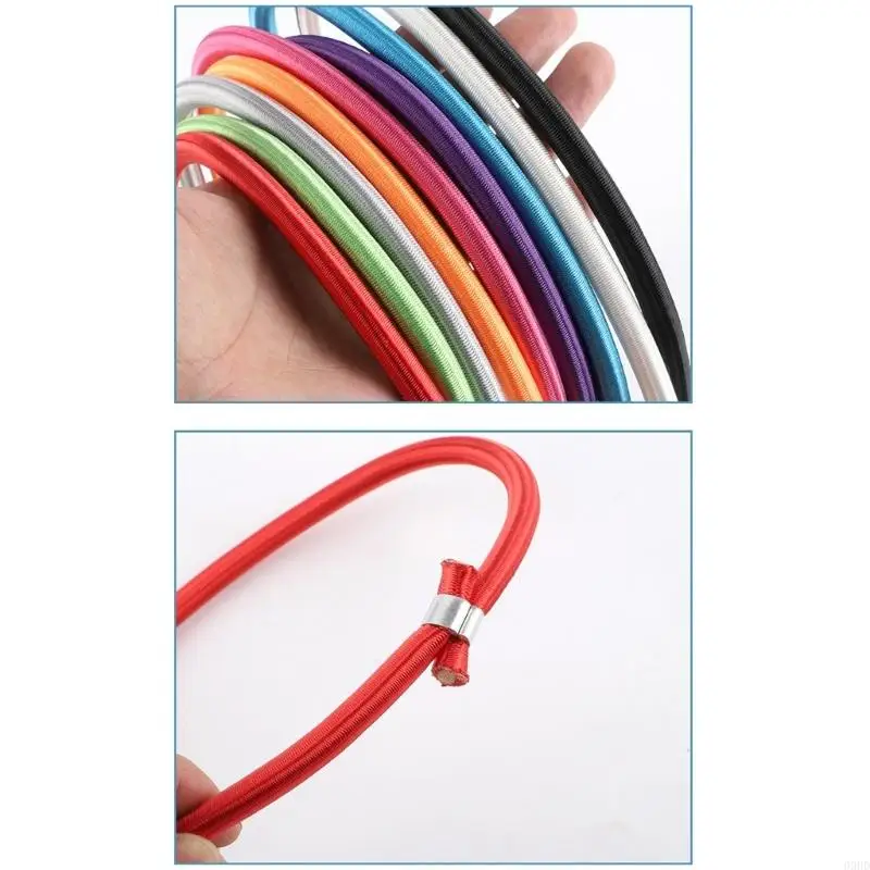 

10Pcs Trampoline Elastic Rope Aluminum Buckles Stretch Cord Tie Down Strap 69HD