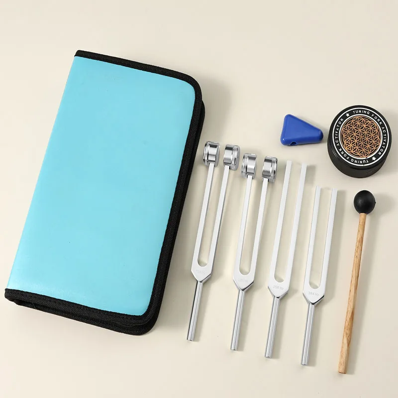 Precisely-Calibrated Tuning Fork Therapy Kit Adjustable Vibration Frequency Portable Storage Case And Full Accessories For Heal