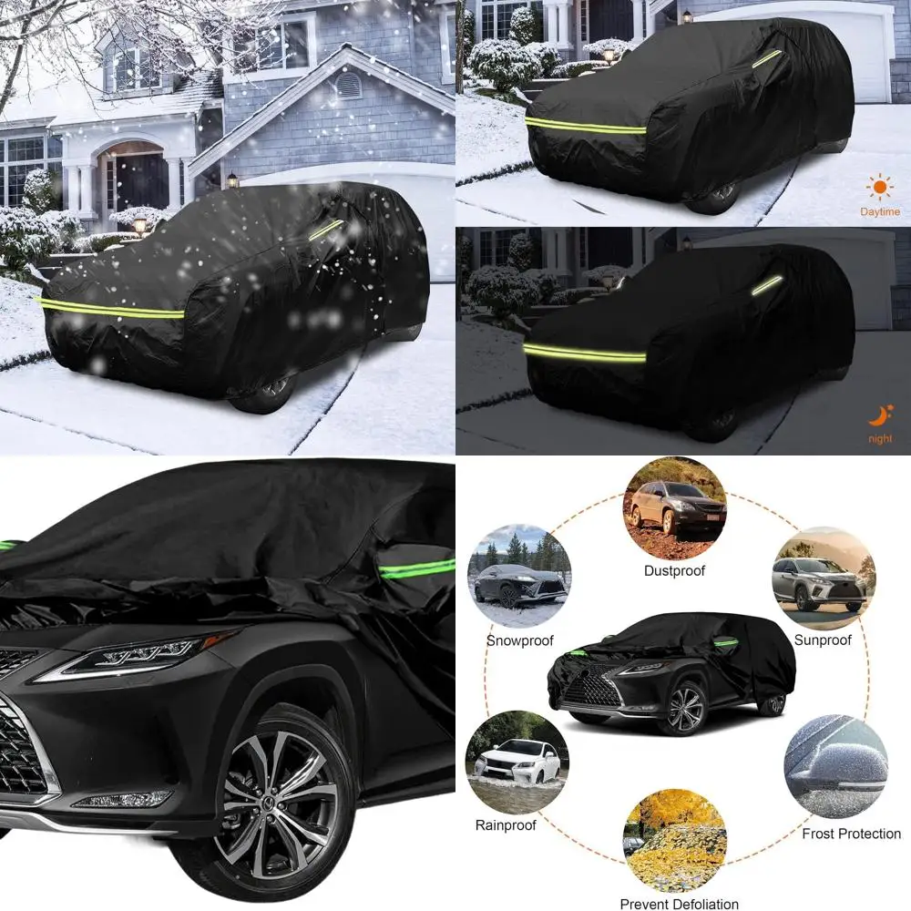 

Custom-Fit 6-Layer Weatherproof Car Cover for 2017-2025 Lexus RXL, RX 350 L, RX 450h L - Zippered Door & Windproof Bands Protect