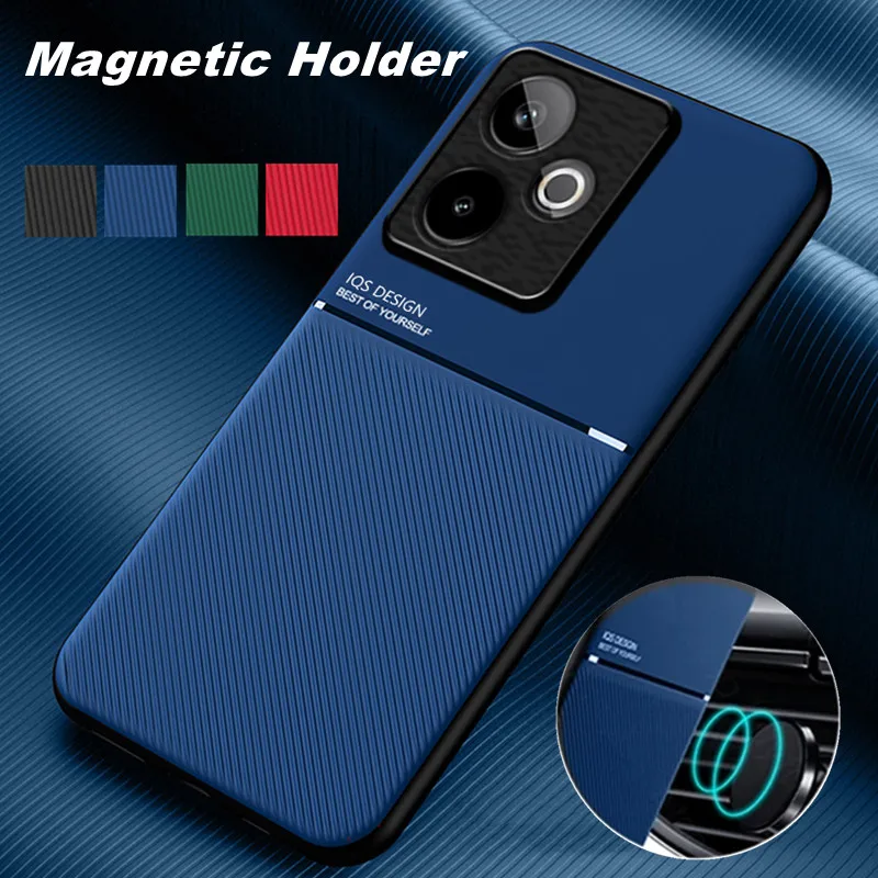 

Rugged Non-Slip Protective Cover for Realme GT 7 GT 7T GT7 Case Built-in Car Magnetic Holder Phone Coque Fundas