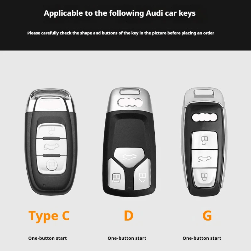 Car Key Case Cover For Audi A6L A4L Q5L New A3 A7L A5 A8 Q7 S5 S4 Luxury Auto Key Shell Key Holder