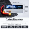 Zeee-Lipoバッテリー,ドローン用,6s,6000mah,5200mah,22.2v,100c,xt60プラグ付き,rcヘリコプター用ソフトケース,飛行機,車,趣味部品 3