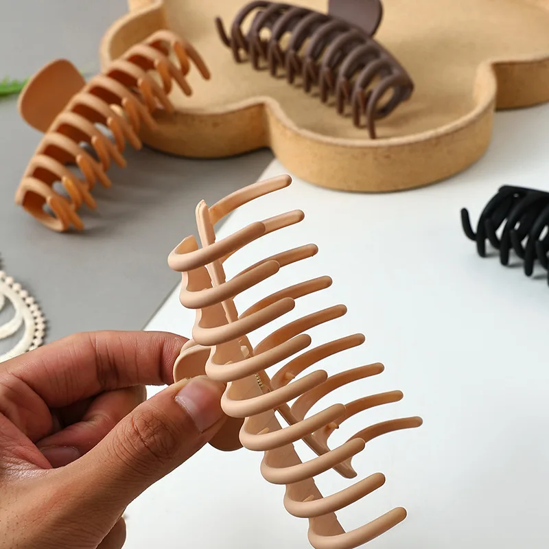 4-teiliges Krallen-Clip-Set – große Krallen-Clips, nicht abfärbende Gummifarben-Clips, quadratische Haarspangen, Hai-Clips, Anti-Rutsch-Clips – Detail 8