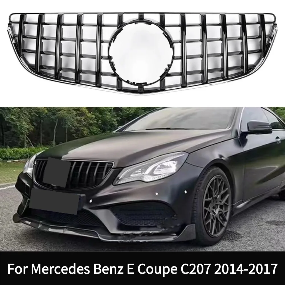For  2014-2017 Mercedes Benz E Coupe C207 A207 W207 Front Grill Upper Replacement Car Bumper Hood Mesh Grille Auto Part