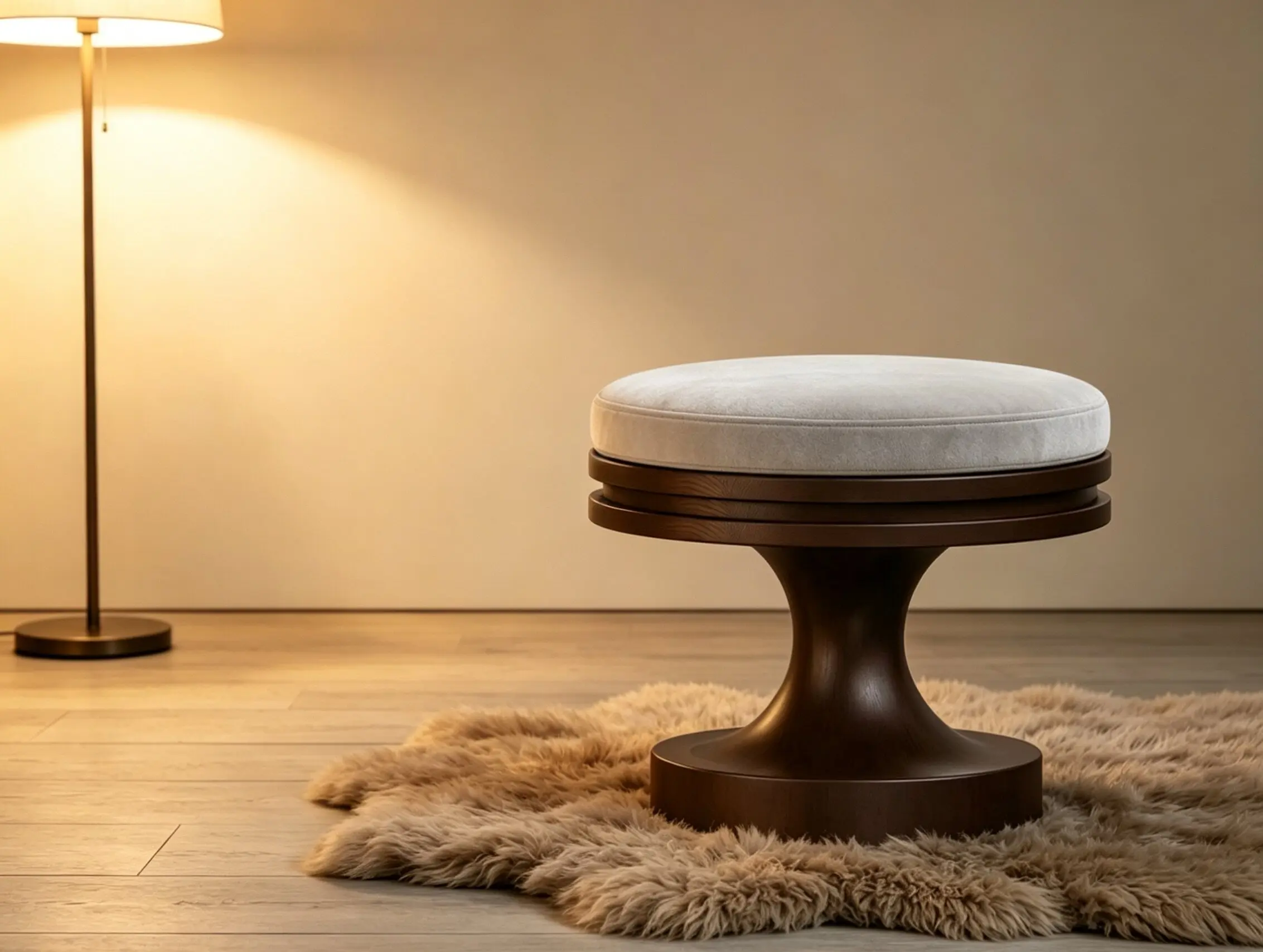 Solid wood high stool retro French home island bar chair premium light luxury dining chair designer small round stool