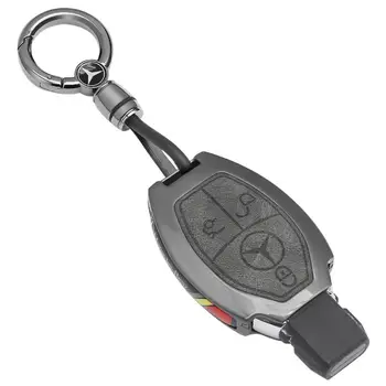 Módní stylový kožený kryt na klíč od auta z roku 2025 pro Mercedes Benz třídy ABCS AMG GLA CLA GLC W176 W221 W204 W205 6 nejlepší prodej Kožený kryt klíče od Mercedes-Benz - №1