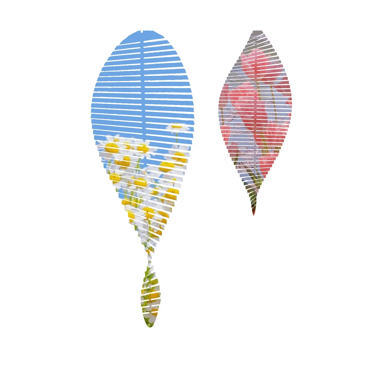 Spinner de viento cinético en blanco, campanilla en espiral 3D, escultura colgante, decoración de jardín interior y exterior, 10x25cm