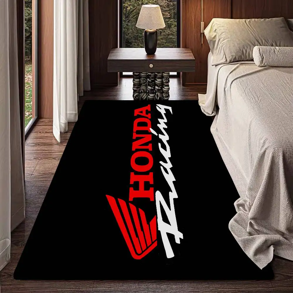 Tapis de salle de bain avec logo de moto H-HRC H-HONDA, décoration de chambre d'enfant, de chambre à coucher, de balcon, paillasson antidérapant, tapis de bienvenue pour salon