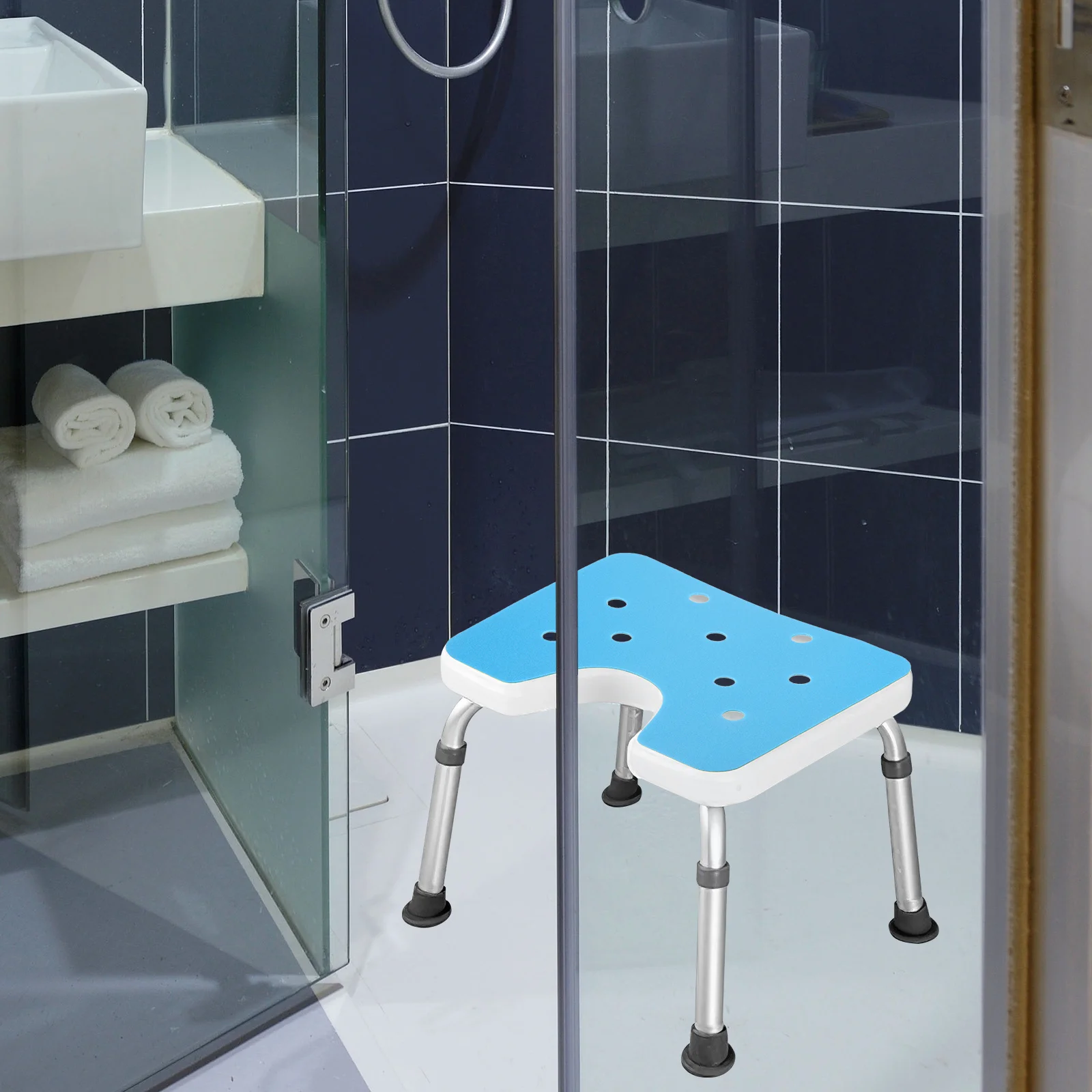 Shower Stool Cushion Waterproof Bath Chair Pad Anti-Slip Bench Seat Cushion For Elderly Portable Compact Bathtub Mat Health Care