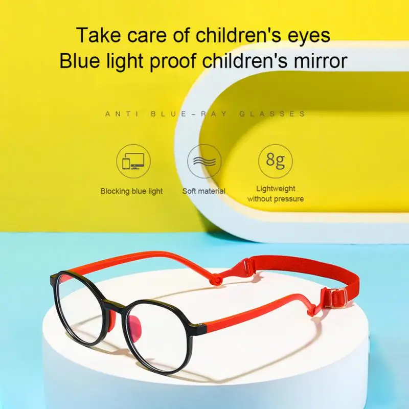 

2022 Round Frame TR Anti-blue Glasses Wholesale Plain Glasses Children Radiation Protection For Kid Computer Phone Online Course