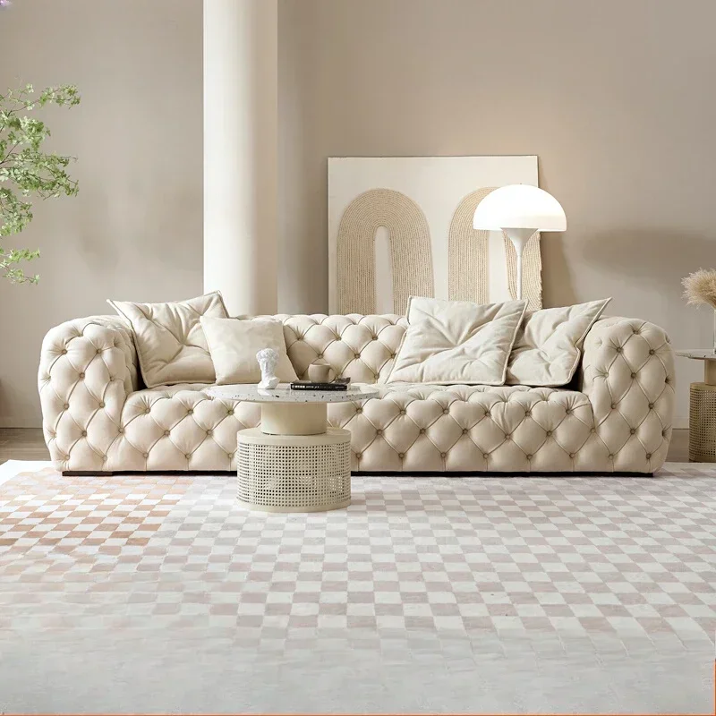 

Trendy Wind Cloth Luxury Living Room Sofa Couch Modern King Size Recliner Lounges Sofas Wine Nordic Muebles Salon Furniture