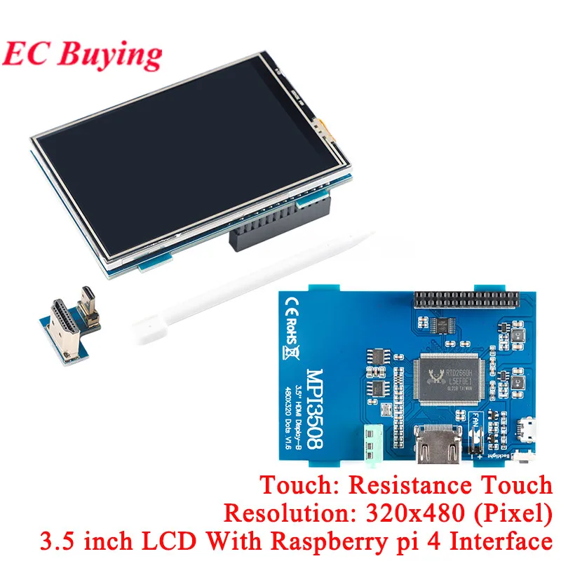 HDMI capacitief resistief touchscreen LCD-scherm 3,5 "4" 5 "7" 10,1 "inch 1024*600 800*480 voor Raspberry Pi win7/win8/win10