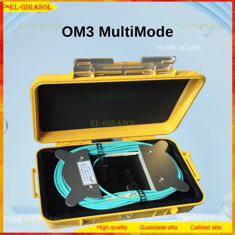 

Fiber Optic OTDR Launch Cable Box OM3 MultiMode FC/UPC-SC/UPC Dead Zone Eliminator Fiber Ring