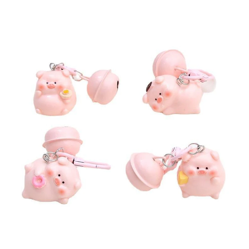 Multifunctional Three Dimensional Pink Pig Keychain Keyring Decorative Bag Pendant Pig Keychain Backpack Pendants