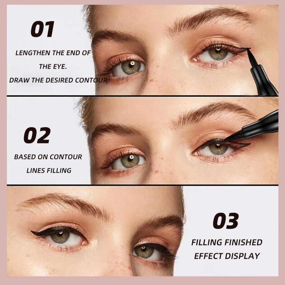 1 قطعة كحل سائل أسود طويل الأمد مقاوم للماء قلم تحديد العين جل عيون ماكياج أدوات التجميل للنساء #6