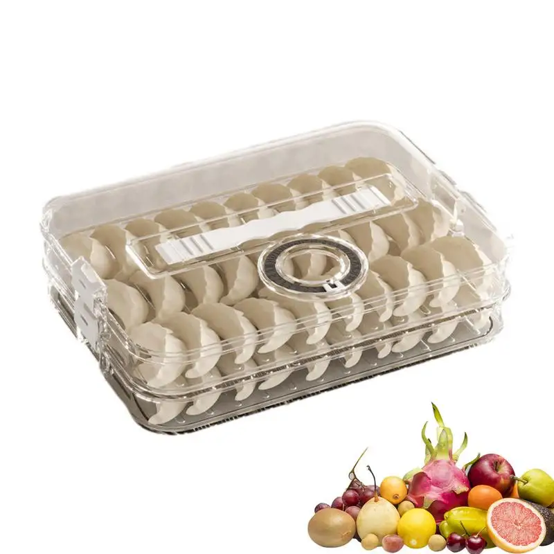 Dumpling Frozen Box Large Capacity Storage Dumplings Chaotic Multi-layer Refrigerator Storage Quick-frozen  Kitchen Accessories