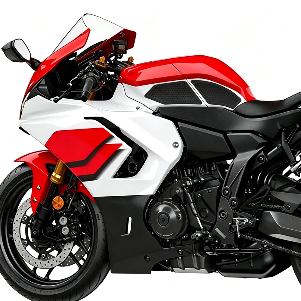 Motorcycle Tank Pad Anti‑Slip Sticker Side Fuel Tank Pads Rubber Protector Decal Fit For Yamaha YZF R7 YZFR7 2026