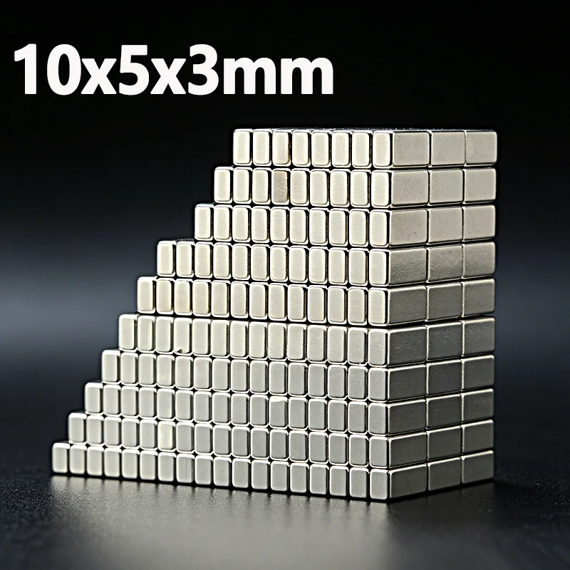 10x5x3mm Magnet N35 NdfeB Permanent Magnetic Imanes 10*5*3mm Accessory 20-300pcs Square Shape Office Fridge Neodymium Magnets
