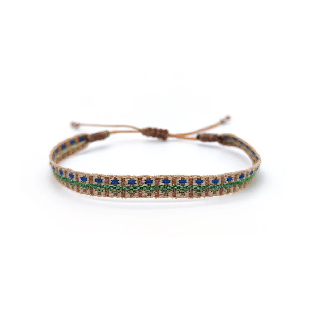 KKBEAD Kolumbien Armband Stoff Stoff Armbänder für Frauen Männer Handgewebtes geflochtenes Armband Geschenk Großhandel Boho Freundschaftsschmuck – Detail 15