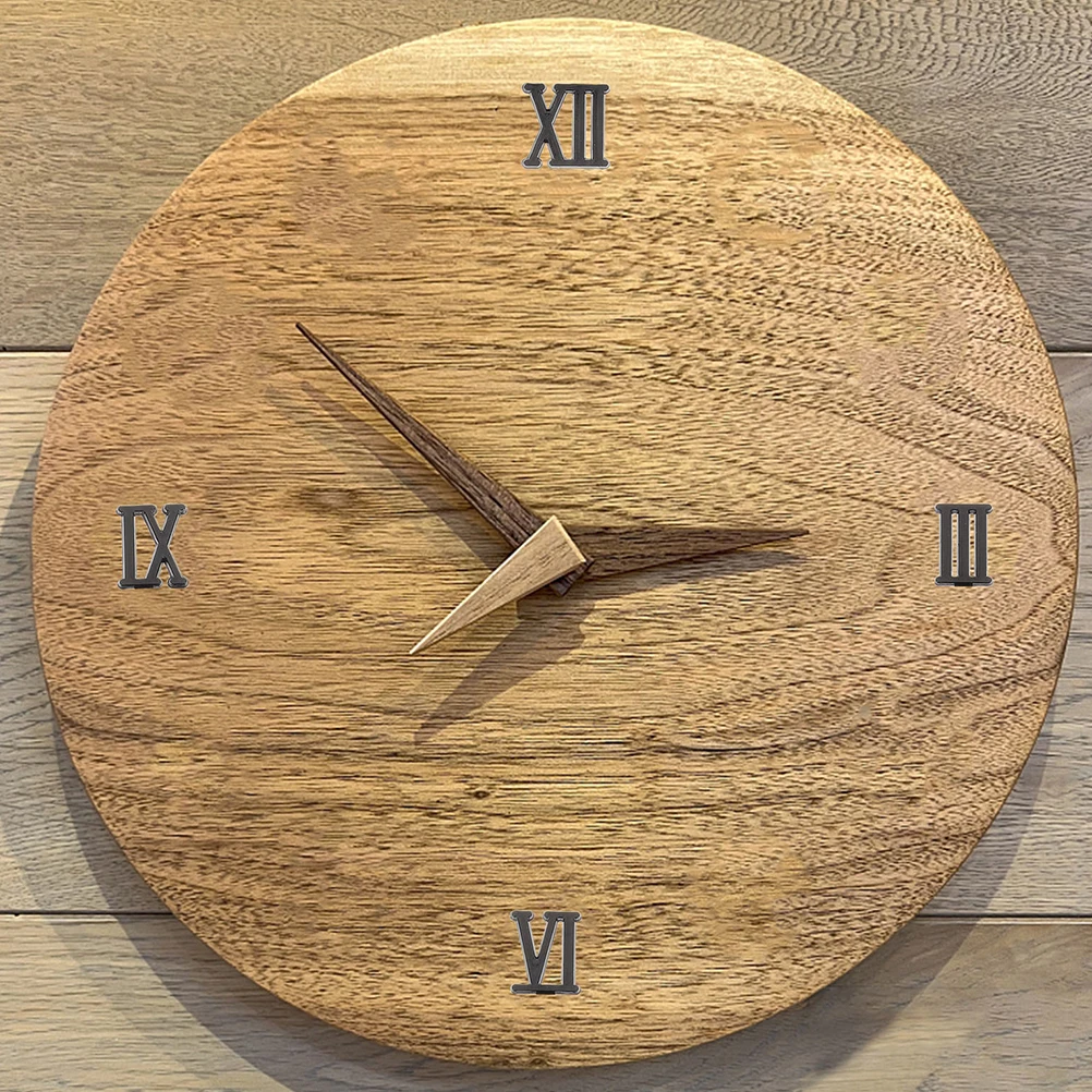 

Roman Numeral Wall Clock Accessories DIY Kit Clear Plastic Repair Parts Digital Bell Numbers Luxurious Match Bedroom Living Room