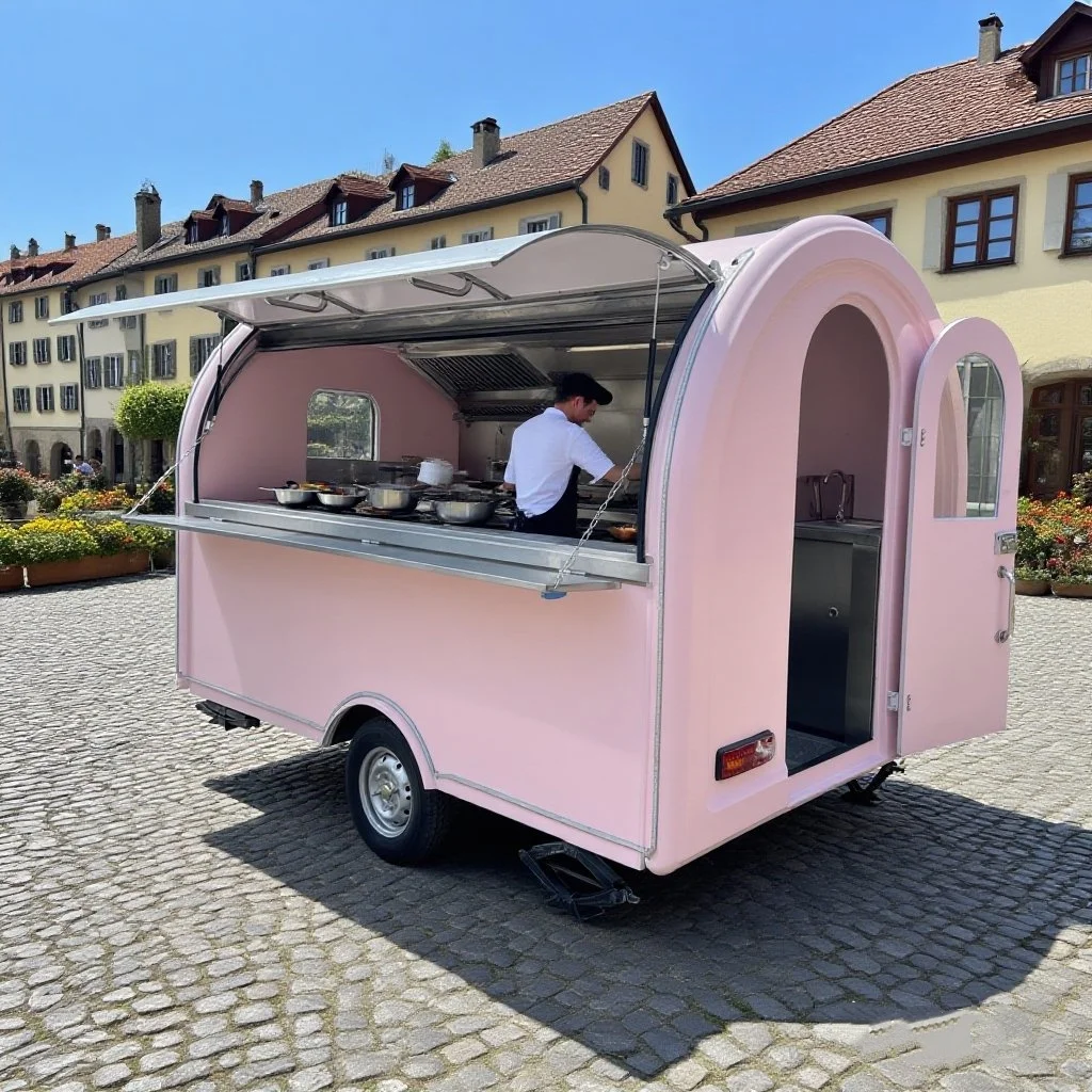 Rimorchio per alimenti Rimorchio per concessione Camion per alimenti Rimorchio per alimenti mobile Rimorchio per camper fuoristrada Rimorchio per camper in vendita
