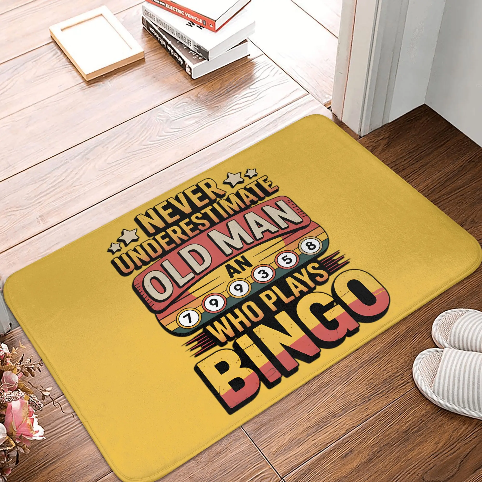 

Never Underestimate An Old Man Who Play Bingo Doormat Mat Anti-Slip Bathroom Kitchen Garage Rug Carpet 40*60cm