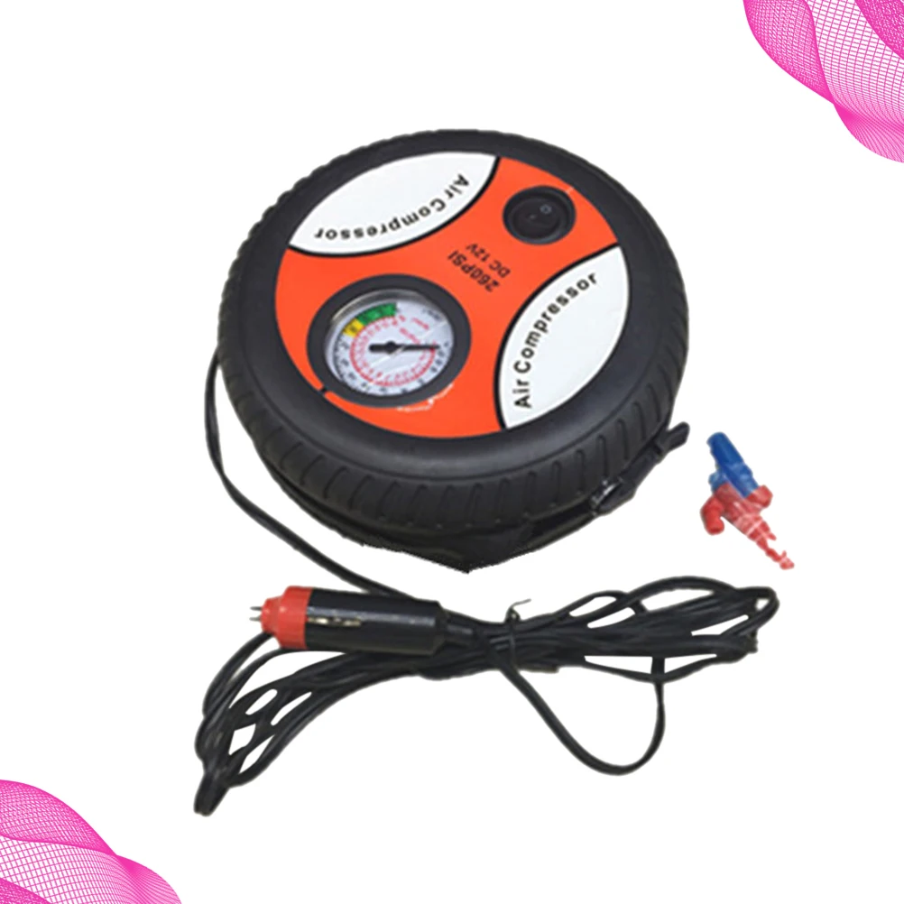 

12V Mini Portable Air Compressor Pump For Car Tires 3 Nozzles 19 Cylinder Motor Small Size Tire Inflator Vehicle Mounted Pump