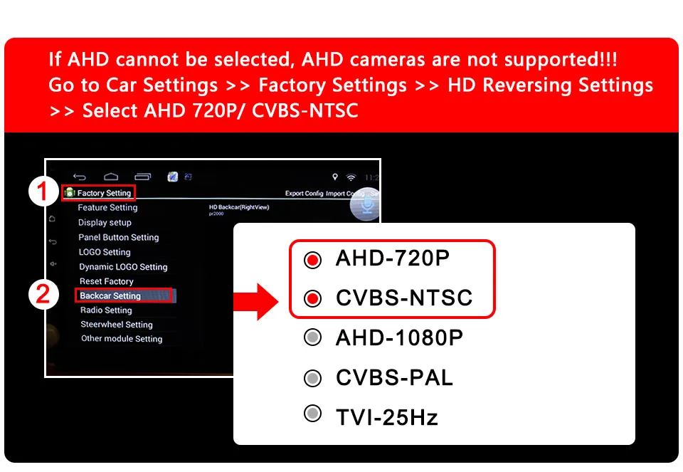 Smartour AHD 1080P 180 Grad Golden Fisheye Einstellbare Auto Vorne Reverse Backup Rückansicht Kamera Für Fahrzeug Android DVD Monitor – Detail 9