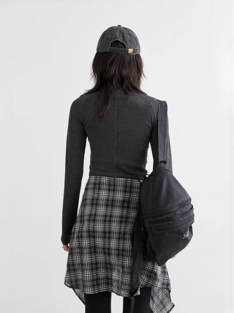 تي شيرت نسائي جديد من CHIC VEN بلوفر ضيق بنصف رقبة عالية أساسي بأكمام طويلة تي شيرت نسائي رياضي لربيع وخريف 2025