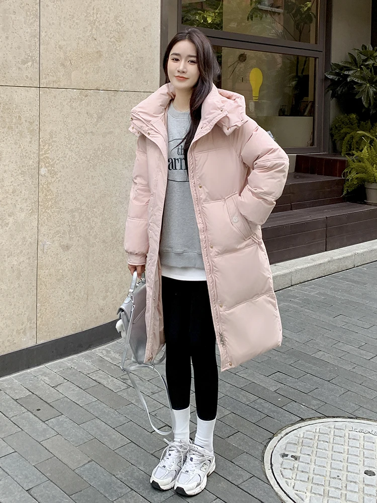

New 2025 Long Thiened down Cotton Jaet Women's Mid-Length Winter Coat Warm Brand Lobeensind Sweet Sle Polyester Fiber