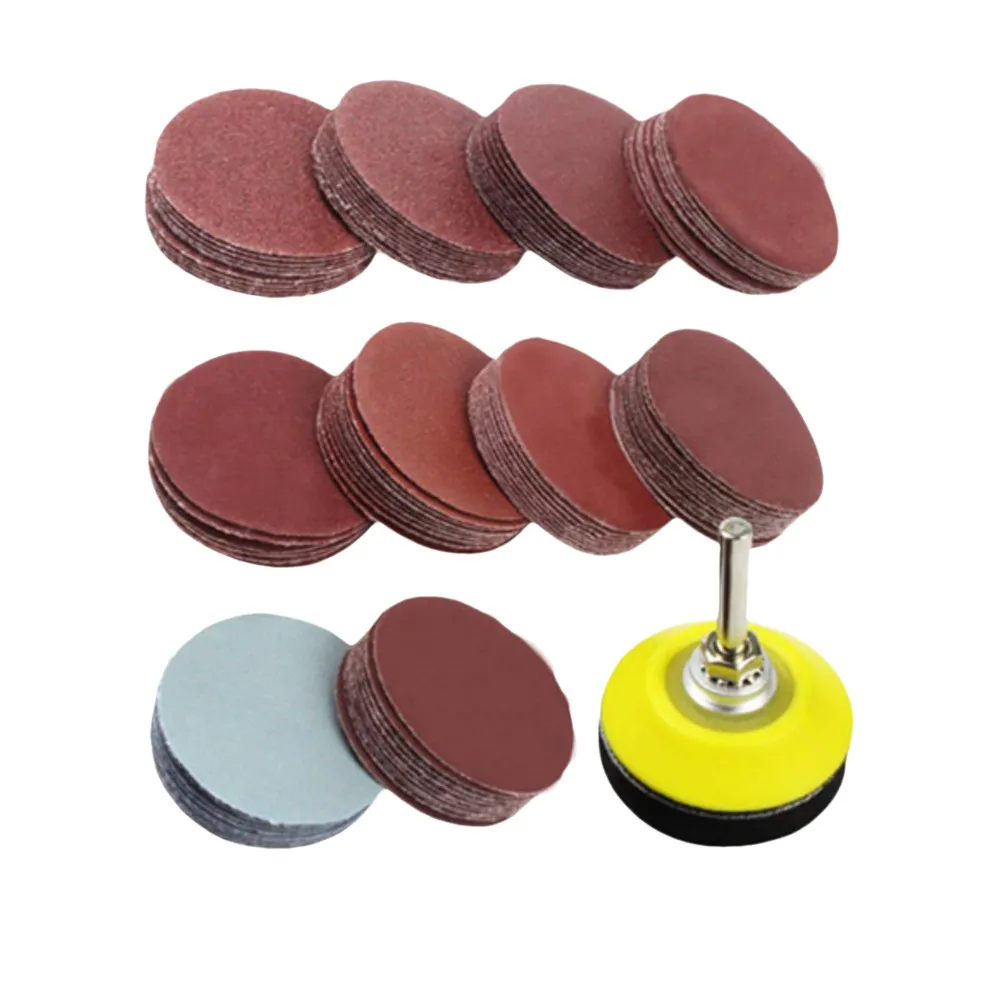 100Pcs Sanding Discs Pad Kit 2 Inch Professional Flexible Sandpaper Set 10 Grit Levels 80-3000 Grit Smooth Shiny Finish