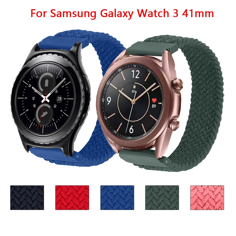 

20mm Wristband For Samsung Galaxy Gear S2 Watch 42mm 3 41mm Active 2 40 44mm Band Smart Watch Nylon Bracelet Strap Replacements