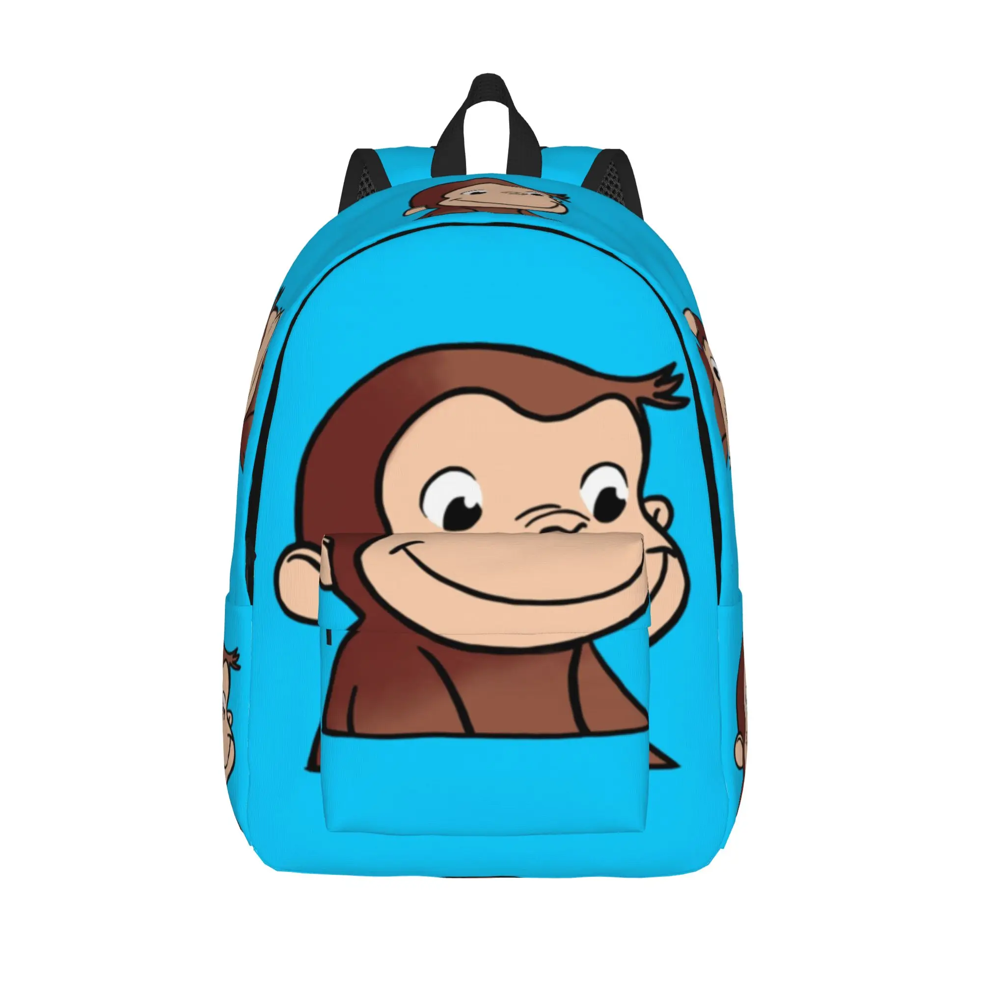 

Curious George monkey Casual Backpack Sports High School Work cartoon for kids TV Series Daypack for Men Women Laptop Canvas Bag