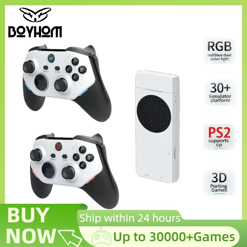

BOYHOM M88 Retro Video Game Consoles supports PS2/PS1/SS/DC/N64/MAME Super Console Rechargeable Wireless Game Controller RGB