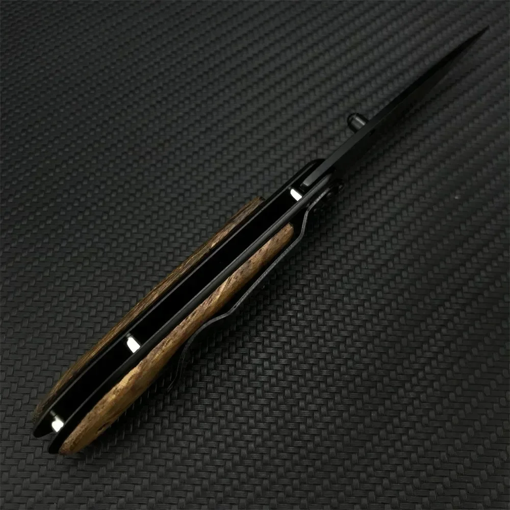 DA44 Survival Pocket Flipper Assisted Folding Knife 5Cr13Mov Blade Steel Inlaid Colored Wood Handle Hunting Tactical EDC Knives