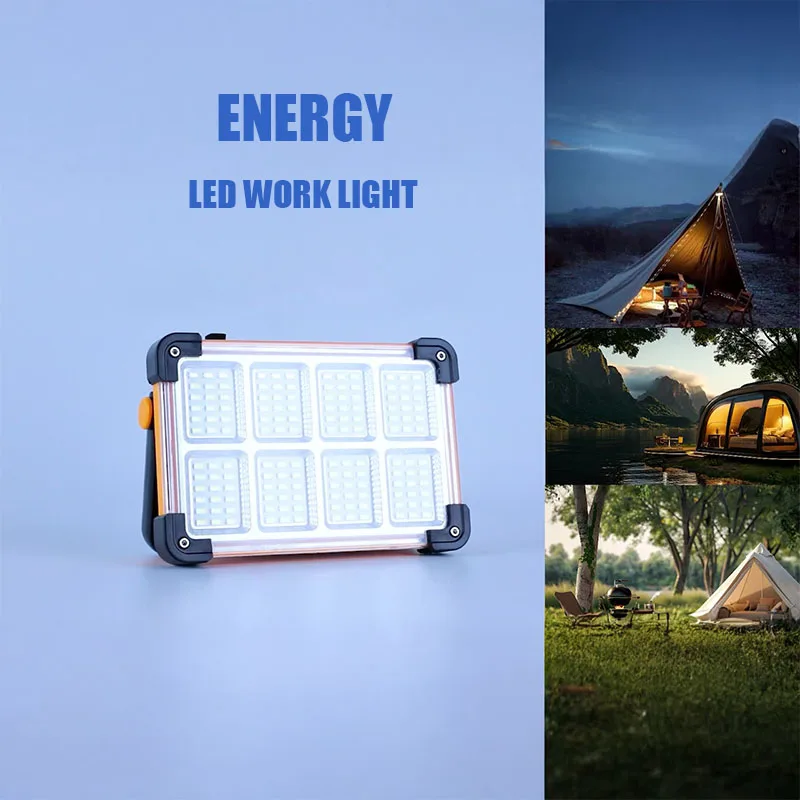 VOLODYMYR Solar Camping Lamp Portable Multi-Function Emergency Stall Floodlight Handheld Solar Camping Light Outdoor Lighting