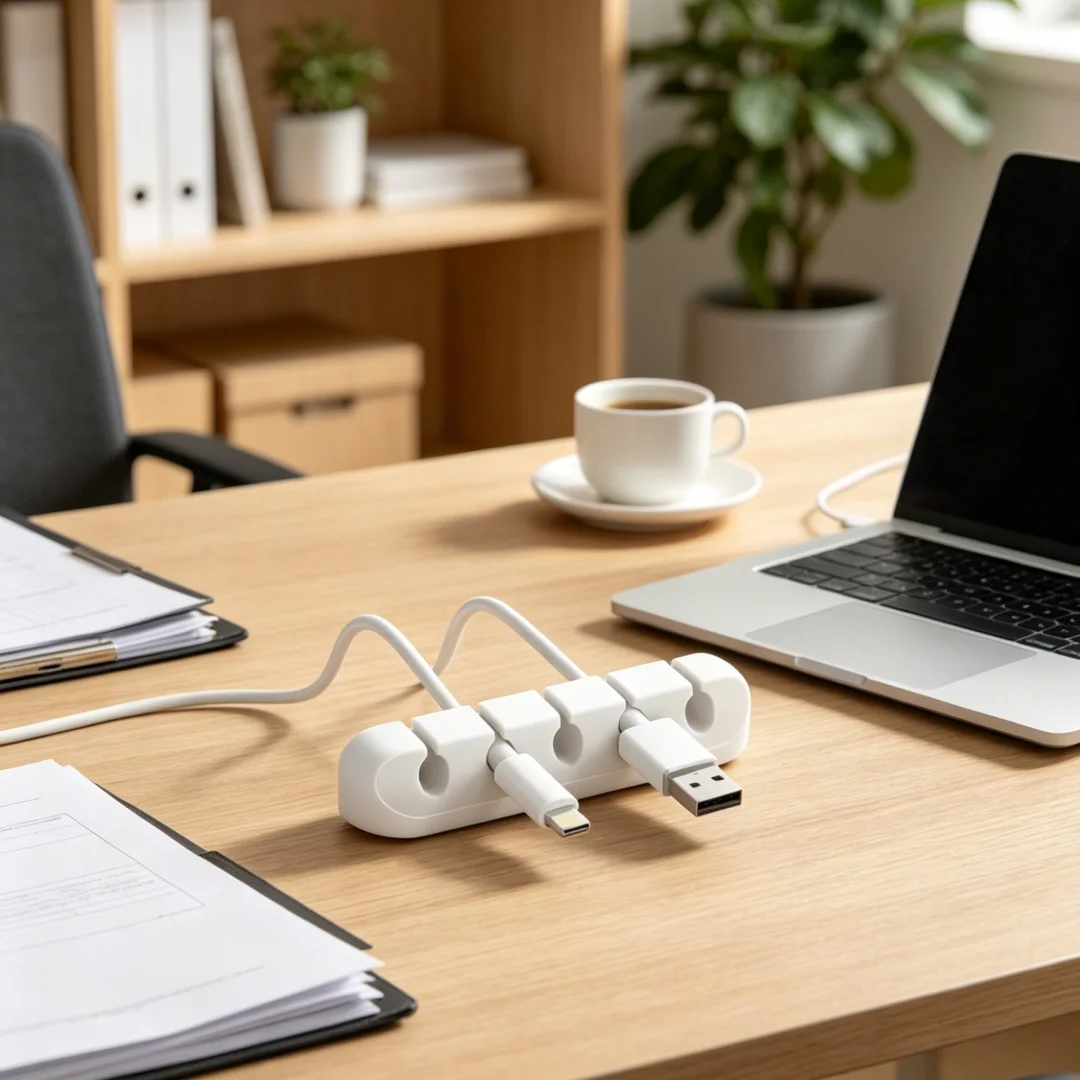 Say Goodbye to Tangled Cables Silicone Cable Organizer USB Charging Cable Winder Desktop Management Clips for Mouse Earphone Keyboard