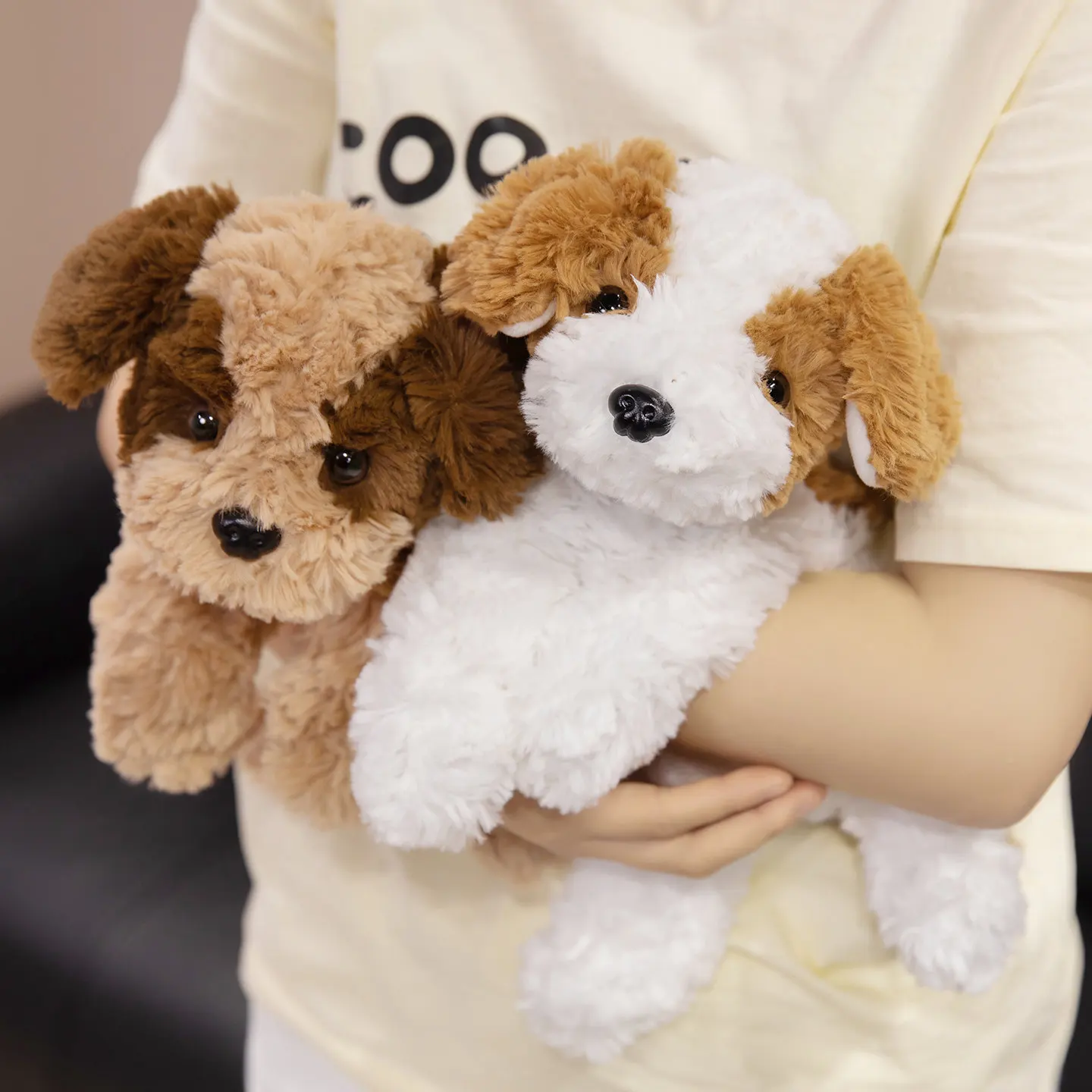 32/42/48CM Kawaii cachorro juguetes de peluche relleno suave deitado almohada de perro peludo compañero de dormir decoración de la habitación regalo de cumpleaños y Navidad