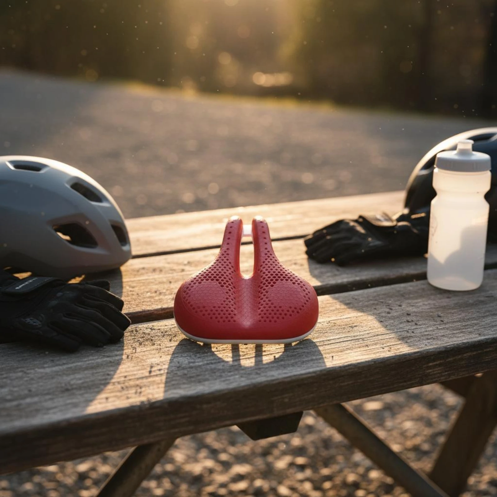 

Ventilated Bike Saddle Contoured Ergonomic Bike Saddle Breathable Bike Seat Comfortable Cycling Gear Long-Lasting