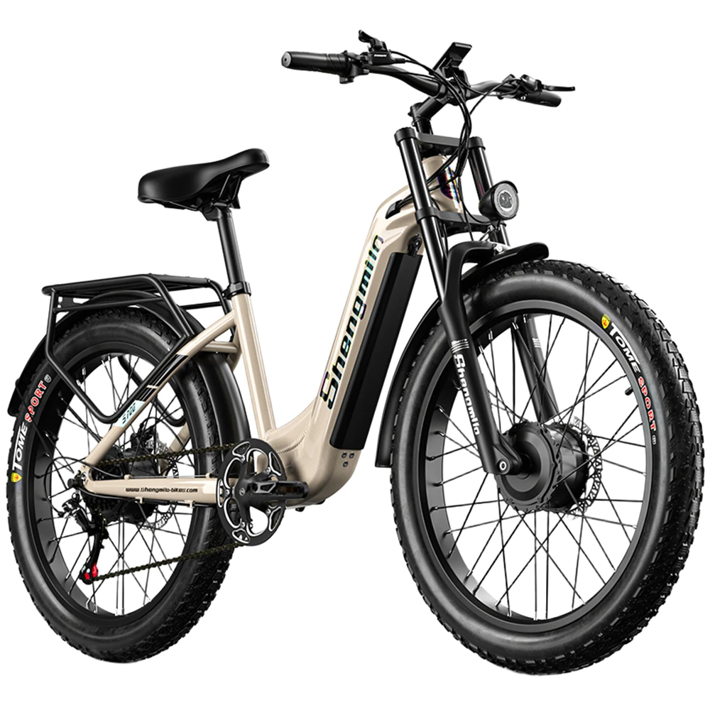 

26-дюймовый электрический мотоцикл с толстой шиной E Bike для взрослых, пиковый мотор 2000 Вт Ebike 31 миль в час, 50 миль, 17,5 Ач, электрический горный велосипед для взрослых