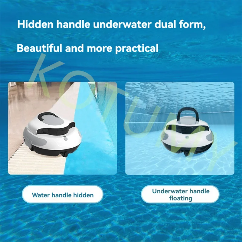Fully Automatic Cleaning Robot Filtering Equipment Underwater Fish Pool Vacuum Cleaner Wireless Swimming Pool Suction Machine